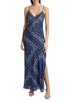 Deyo Bandana Silk Maxi Dress