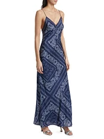 Deyo Bandana Silk Maxi Dress