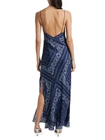 Deyo Bandana Silk Maxi Dress