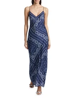 Deyo Bandana Silk Maxi Dress