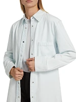 Twill Snap-Front Overshirt