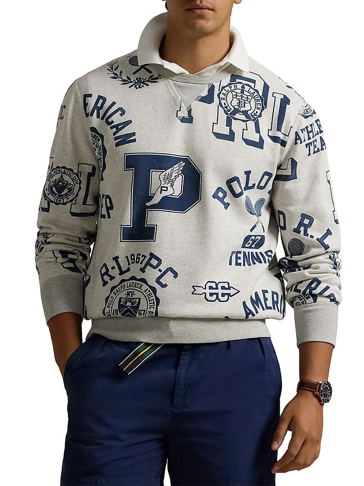 Logo Cotton-Blend Fleece Sweatshirt