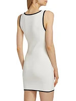 Keisha Contrast-Trim Minidress