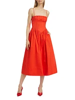 Barrett Cotton Basque Midi-Dress