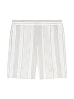 Plage Bermuda Shorts Cotton Towelling with Stripes