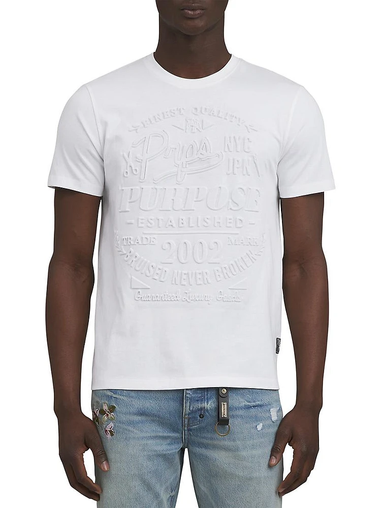 Gallicia Embossed Cotton T-Shirt