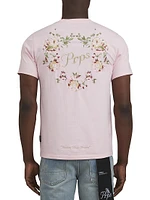 Gardenia Floral Logo Cotton T-Shirt