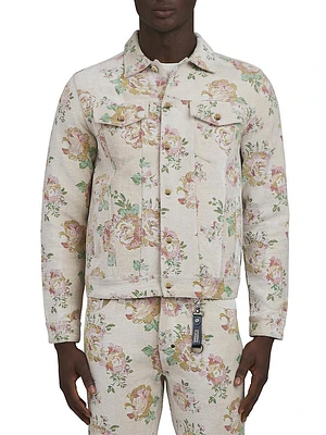 Prim Rose Floral Cotton-Blend Jacket