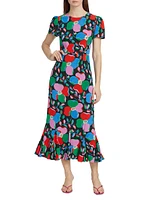 Lulani Geometric Floral Maxi Dress