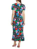 Lulani Geometric Floral Maxi Dress