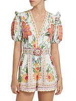 Bloom Garden Floral Cotton Romper