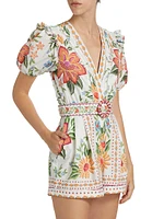 Bloom Garden Floral Cotton Romper