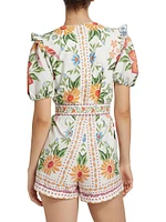 Bloom Garden Floral Cotton Romper