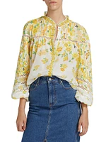 Azaleia Floral Cotton Blouse