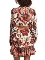 Riad Floral Belted Minidress