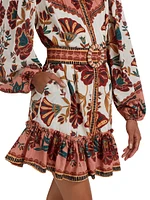 Riad Floral Belted Minidress