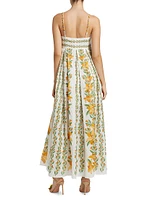 Tropical Lightness Floral Cotton Maxi Dress