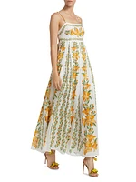 Tropical Lightness Floral Cotton Maxi Dress