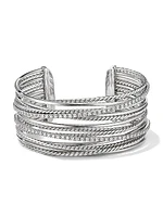 Crossover Cuff Bracelet in Sterling Silver