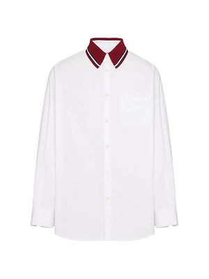 Long-Sleeved Cotton Poplin Shirt