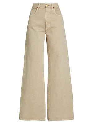 Grace Wide-Leg Twill Pants