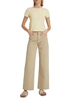 Grace Wide-Leg Twill Pants