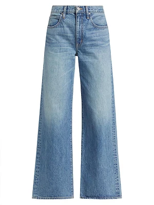 Selena Mid-Rise Wide-Leg Jeans