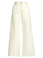 Grace Double Seam Wide-Leg Jeans