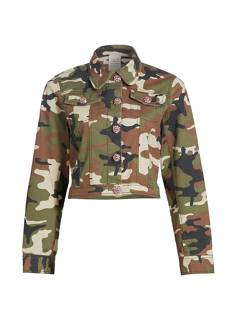 Regina Camo Rhinestone Jacket