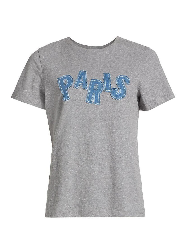 Patched Denim Paris T-Shirt