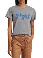 Patched Denim Paris T-Shirt