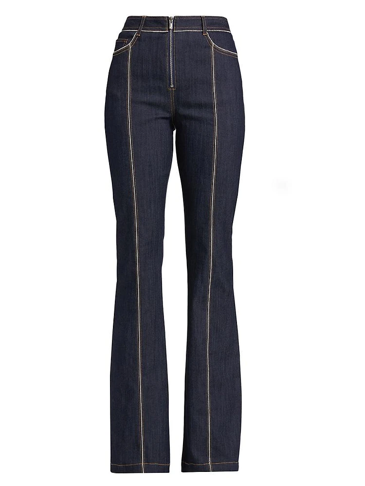 Santi Zipper Trim Jeans