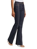 Santi Zipper Trim Jeans