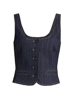 Rowena Seamed Denim Top