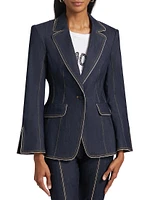 Danicka Zipper Trim Blazer