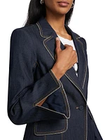 Danicka Zipper Trim Blazer