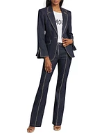 Danicka Zipper Trim Blazer