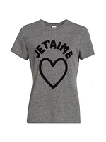 Je T'aime Heart Slub T-Shirt