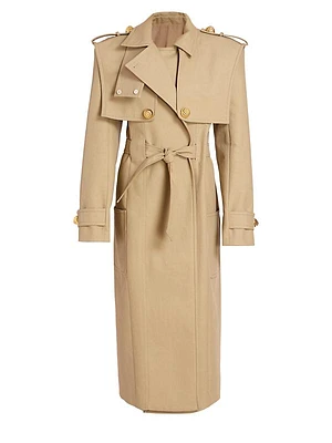 Tailored Belted Trench Coat