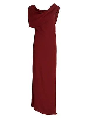 Nassau Silk Draped Maxi Dress