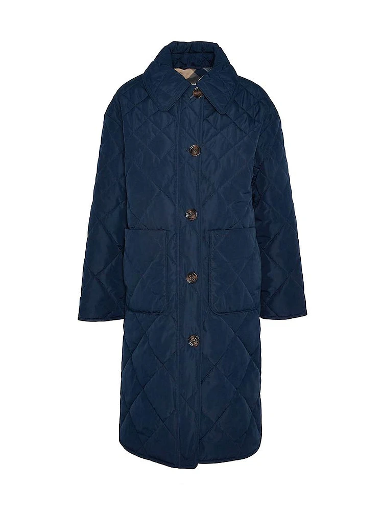 Cassandra Quilted Long Coat