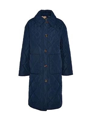 Cassandra Quilted Long Coat