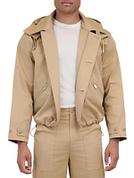 Ward Stretch-Cotton Hooded Utility Jacket