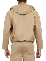 Ward Stretch-Cotton Hooded Utility Jacket