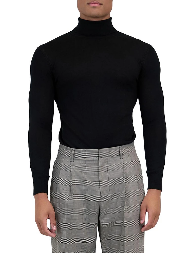 Yishai Silk-Blend Turtleneck Sweater