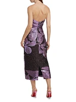 Floral Strapless Cocktail Dress