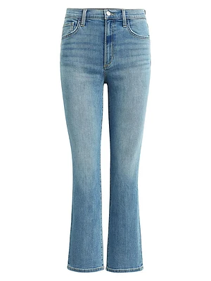 Callie Cropped Stretch Boot-Cut Jeans