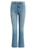 Callie Cropped Stretch Boot-Cut Jeans