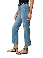 Callie Cropped Stretch Boot-Cut Jeans