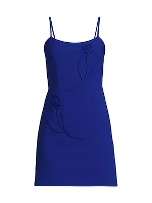 Floral Crepe Sleeveless Minidress